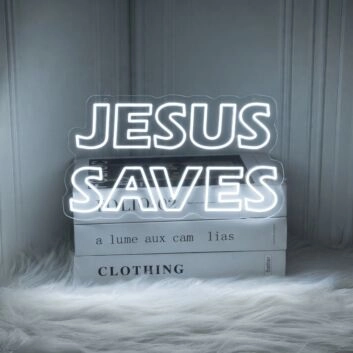 Jesus Saves Neon Sign