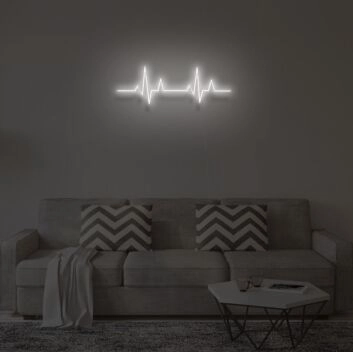 &quot;HEART BEAT&quot; LED Neon Sign