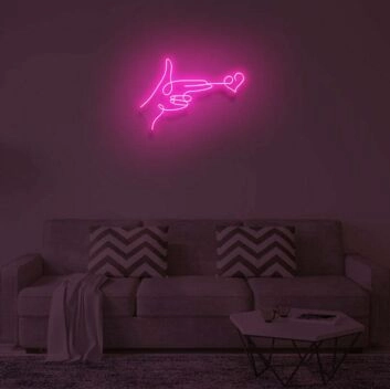 LOVE GUN" LED Neon Sign