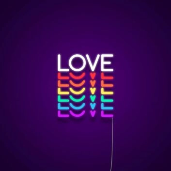 Love Rainbow Neon Sign