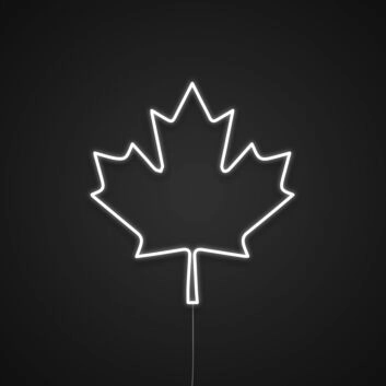 Maple Leaf Canada Day Neon Sign