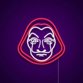 Money Heist Mask Neon Sign