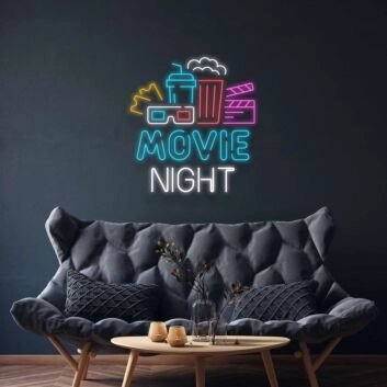 Movie Night Neon Sign