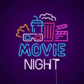 Movie Night Neon Sign