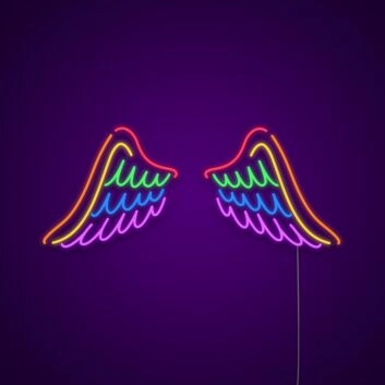 Pride Wings Neon Sign