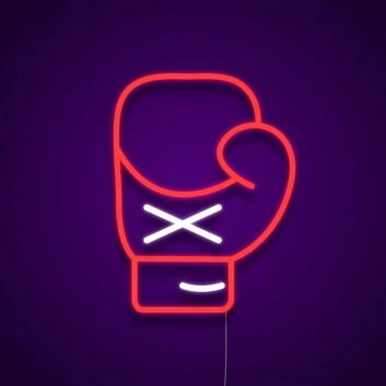 Punch Above Boxer Glove Neon Sign