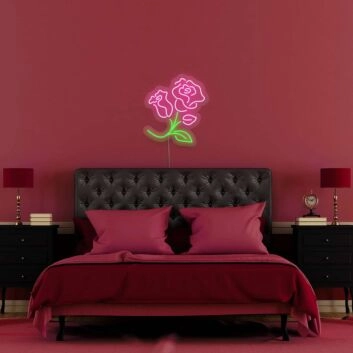Rose Bush Mothers Day Neon Sign
