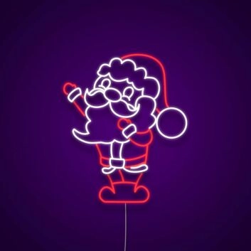 Santa Neon Sign