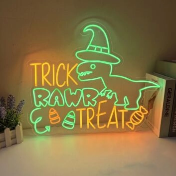 Trick Rawr Treat Neon Sign