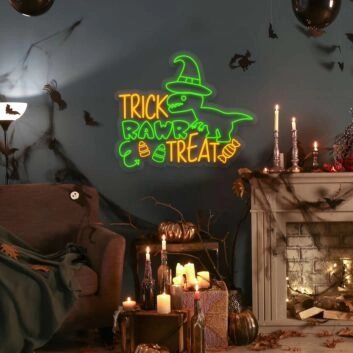 Trick Rawr Treat Neon Sign