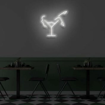 MARTINI GLASS&quot; LED Neon Sign
