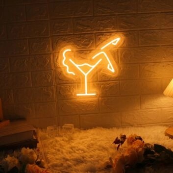 MARTINI GLASS" LED Neon Sign