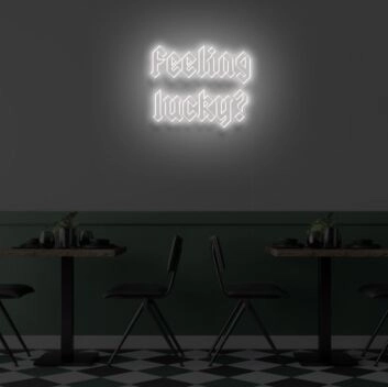 &quot;FEELING LUCKY&quot; LED Neon Sign