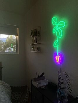 Fiddle Leaf Fig Plant Neon Sign