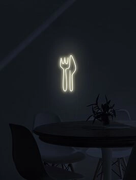 Knife and Fork Neon Sign