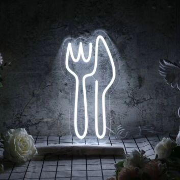 Knife and Fork Neon Sign