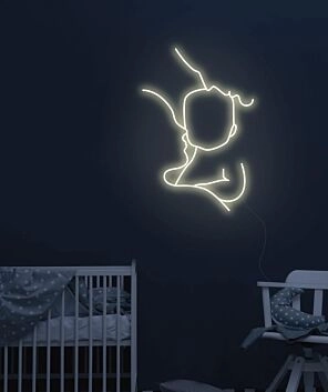 Parents and Baby Neon Sign