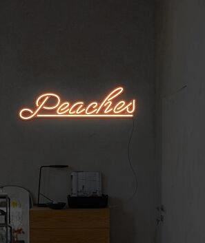 Peaches Neon Sign