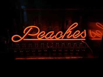 Peaches Neon Sign
