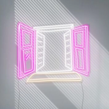 Pink Window View Neon Sign