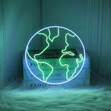 The Planet Earth Neon Sign