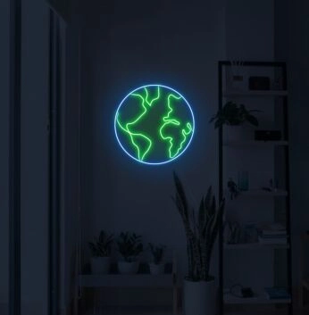The Planet Earth Neon Sign