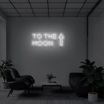 TO THE MOON&quot; LED Neon Sign