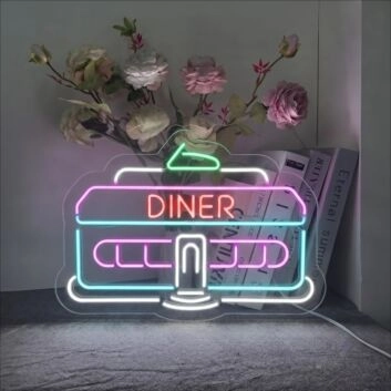 Diner Car 1950 Neon Sign