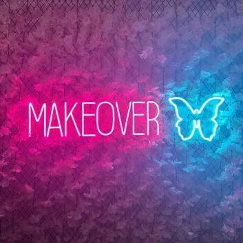 Makeover Butterfly Neon Sign