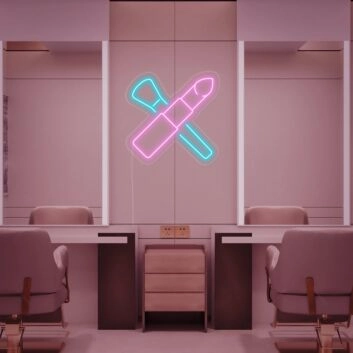 Makeup Brushes Neon Sign