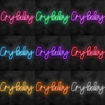 Cry Baby Neon Sign