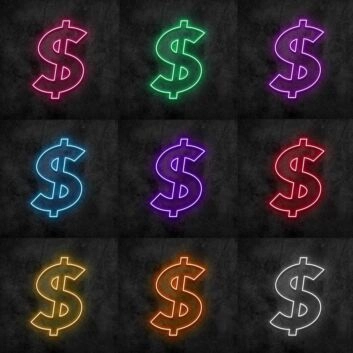 Dollar Sign Neon Sign