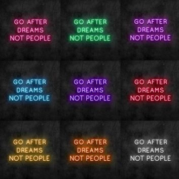 Dreams Not People Neon Sign