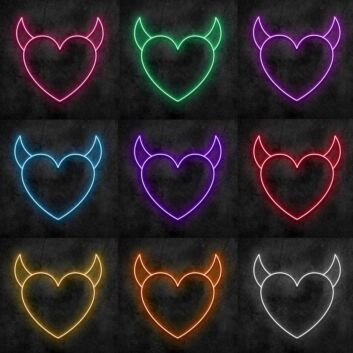 Evil Heart Neon Sign