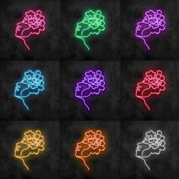 Flower Face Neon Sign