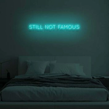 STILL NOT FAMOUS" LED Neon Sign