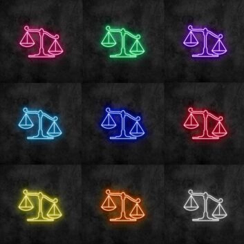 Justice Scale Neon Sign