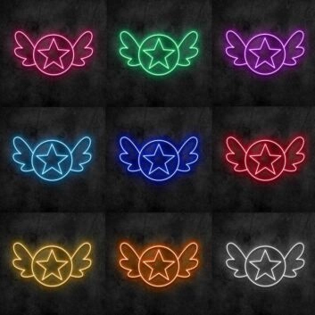 Magical Card Girl Neon Sign