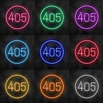 Number 405 Neon Sign