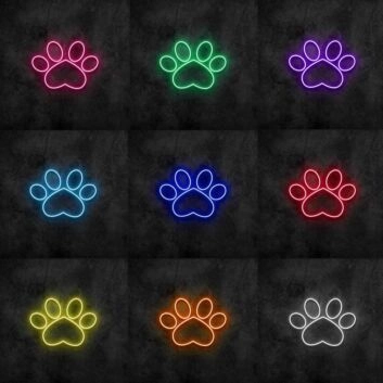 Paw Print Neon Sign