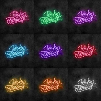 Rich and Famous Neon Sign