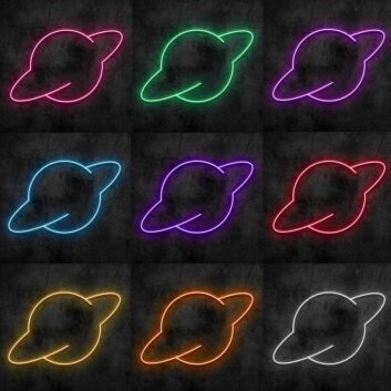 Saturn Neon Sign