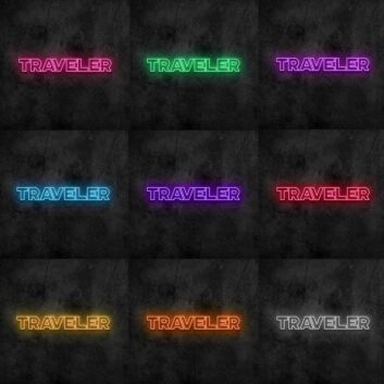 Traveler Neon Sign