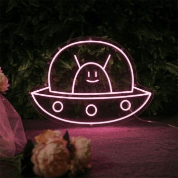Alien Spaceship Neon Sign
