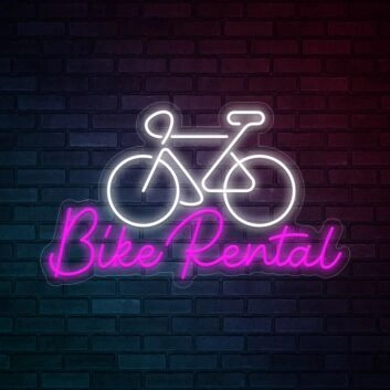 Bike Rental Neon Sign
