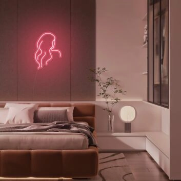 Mini Long Hair Lady Neon Sign MNC41330
