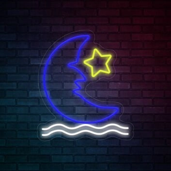 Stars And Moon Neon Sign