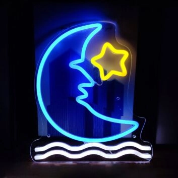 Stars And Moon Neon Sign
