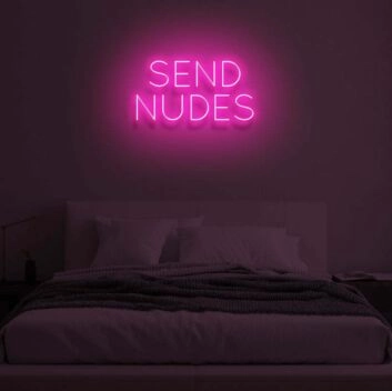 &quot;SEND NUDES&quot; LED Neon Sign