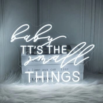 Baby Its The Small Things Neon Sign